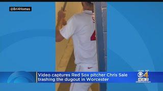 Video shows Chris Sale tantrum in Worcester dugout tunnel