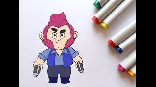 Как нарисовать бравлеров. Рисуем Кольта из Бравл Старс (Brawl Stars)