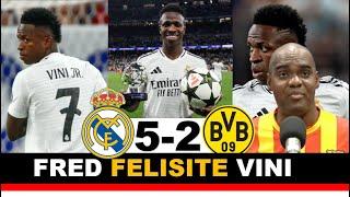 Real Madrid 5-2 Dortmund: Fred mete chapo ba devan Vinicius e mande voye Mpappe sou ban