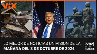 Lo mejor de Noticias Univision de la mañana | jueves 3 de octubre de 2024