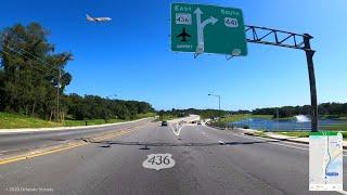 Driving on SR-436 from Apopka to Orlando International Airport in Florida