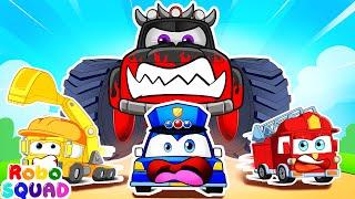 Super Monster Trucks  Baby Shark Song | Nursery Rhymes | RoboSquad Kids Songs