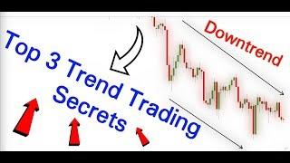 Top 3 Trend Trading Secrets / How To TRADE Trending MARKETS / With Rules Based Trading