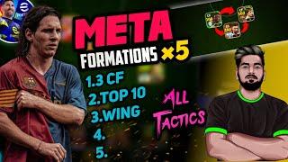 Top 5 META Formations Of EFOOTBALL 25 | 3CF,5 Back,Wing etc | Squad Tips | Most Powerful Formation?