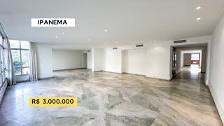 IPANEMA, APARTAMENTO DE 430 M2 COM 4 QUARTOS, 2 VAGAS À VENDA EM EXCELENTE LOCALIZAÇÃO. R$ 3.000.000