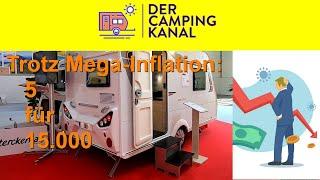 Günstig campen trotz Mega-Inflation? Jein: 5 Wohnwagen für 15000 Euro (Grundpreis)!