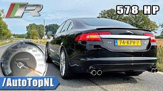 578HP Jaguar XFR 5.0 V8 Supercharged 0-250 DRIFT Top Speed POV & Awesome SOUND by AutoTopNL