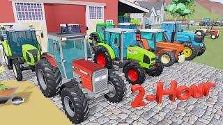 2-Hour Compilation of Colorful Tractors and Farm Machines in Action: Best Moments of the Year