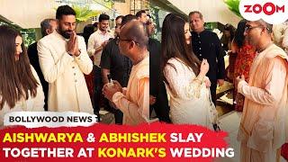 Aishwarya Rai and Abhishek Bachchan make JOINT APPEARANCE at Ashutosh Gowariker's son's wedding