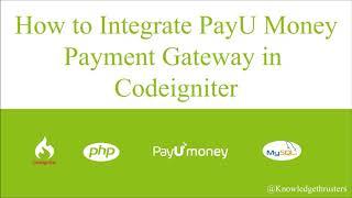 How to Integrate PayUmoney payment gateway in Codeigniter