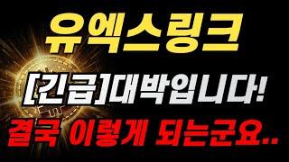 [유엑스링크 코인 전망] 긴급대박입니다! 결국 이렇게 되는군요....