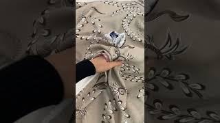 Обзор плательной ткани в бежевом стиле. артикул 369001 на сайте nicetkani.ru  #магазинтканей #ткань