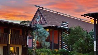 Disney's Polynesian Village Resort 2023 Summer Evening Walkthrough in 4K | Walt Disney World Florida