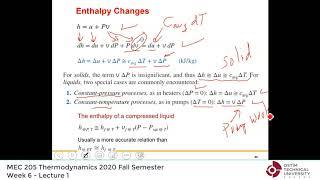 Thermodynamics by Yunus Cengel - Lecture 13: "Chap 4: Solid, liquid, ideal gas energy analysis"