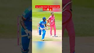 sai sudarshan and shreyas iyer batting today️#sanjusamson  #indvssa #tilak #viral #shorts #live