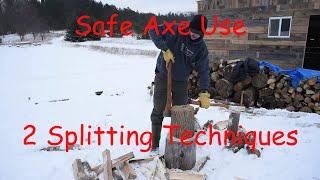 Safe Camp Axe Use - 2 Splitting Techniques