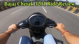 2024 Bajaj Chetak 3201 Electric Scooter Ride Review || Special Edition Black Colour ️