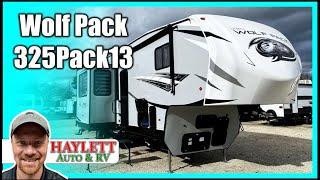 13ft Garage!! 2021 Wolf Pack 325Pack13 Bath & a Half Loft Bed Fifth Wheel Toy Hauler RV Review