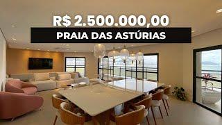 APARTAMENTO FRENTE MAR NA PRAIA DAS ASTÚRIAS NO GUARUJÁ