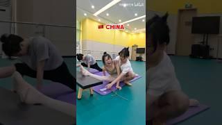 CHINE VS FRANCE - LES ÉTIREMENTS POUR LE GRAND ÉCART #gym #souplesse