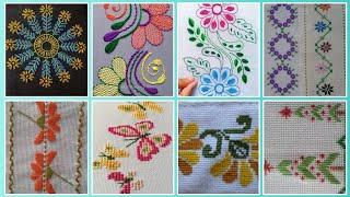 Top 100+ Amazing and Elegant Floral Cross stitch patterns || Charsuti Kerhai Ideas For Everything||