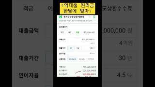 4억대출 원리금 한달에 얼마?? | 30년 4.5%기준