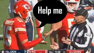 Patrick Mahomes caught on mic asking the refs for help | Kansas City Chiefs Vs Denver Broncos