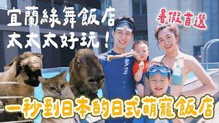 暑假必來綠舞國際觀光飯店現在居然變這樣!!｜入住宜蘭絕美別墅Vila｜擼貓&餵笑笑羊｜絕代雙Q