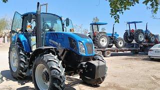 DELIVERY OF 4 TRACTORS NEW HOLLAND PHILOSOPHY IS A DELIVERY OF QUALITY TO ITS NEW OWNERS video 1