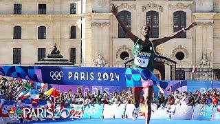 Tola breaks Ethiopia's 24-year marathon drought with Olympic record, gold in Paris | NBC Sports