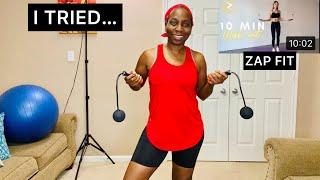 Trying ZAP FIT Cordless Jump Rope - 10 min work out routine