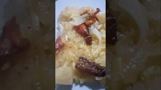 Grated potatoes turned pizza