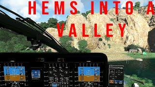 RESCUING A PERSON INTO A VALLEY! - MSFS2020 HEMS OPERATIONS - Microsoft Flight Simulator 2020 2k