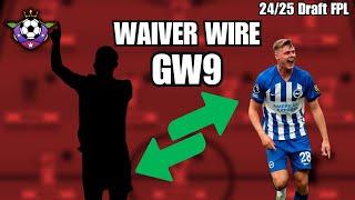 GW9 Best Waiver Picks for Draft FPL