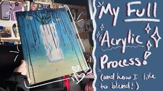 My Acrylic Painting Process!  (and how i like to blend!)