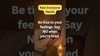 Rest Everyone Needs #emotionalrest #truefeelings #sayno #emotionalhealth #selfcare #mentalwellbeing