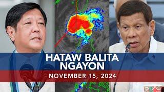 UNTV: Hataw Balita Ngayon |   November 15, 2024