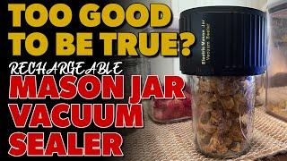 Cordless Mason Jar Vacuum Sealer (For Wide Mouth & Regular Jars)