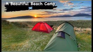 A WILD BEAUTIFUL BEACH CAMP | ISLE OF HARRIS | WHITE SAND BEACH