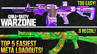 WARZONE: New TOP 5 LOWEST RECOIL META LOADOUTS After Update! (WARZONE 3 Easiest Weapons)