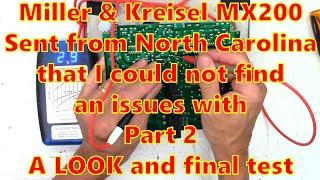 Miller and Kreisel MX200 Subwoofer sent in from North Carolina, could not find any issues PT 2