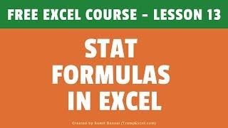 Stats Formulas in Excel - Explained with Examples