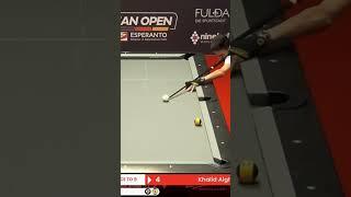 why did he try to draw the cue instead just playing with thin ball and side spin... how unlucky