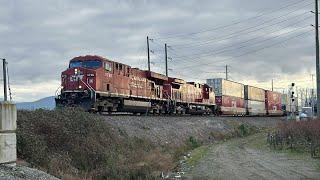 Turning North!!! CPKC 101 (Intermodal Train) @ Riverside BC Canada 21JAN25 CP ES44AC 8759 Leading