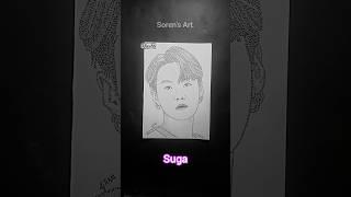 ᗷTS⟭⟬Suga drawing with his name | Soren's Art #bts #btsdrawing #suga #drawing #sjram