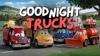 Goodnight Trucks | Bedtime Stories for Toddlers and Kids | Relaxing Music | Eddy Kids World