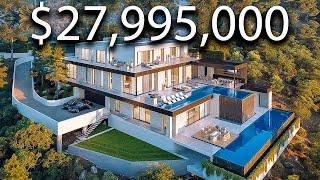 Touring A Bel Air MEGA MANSION With 2 Infinity Pools!