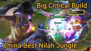 Nilah Big Critical Build Jungle - China Server Wild Rift Gameplay High Elo Tier Top 1 Builds & Runes