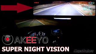 Super Night Vision  AKEEYO NV-X 12‘’ Touch Screen Dash Cam, Digital Mirror, GPS