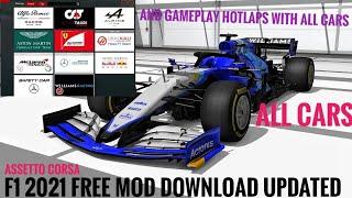 Assetto corsa FREE F1 2021 UPDATED MOD DOWNLOAD free f1 2021 mod for Assetto Corsa + Gameplay Hotlap